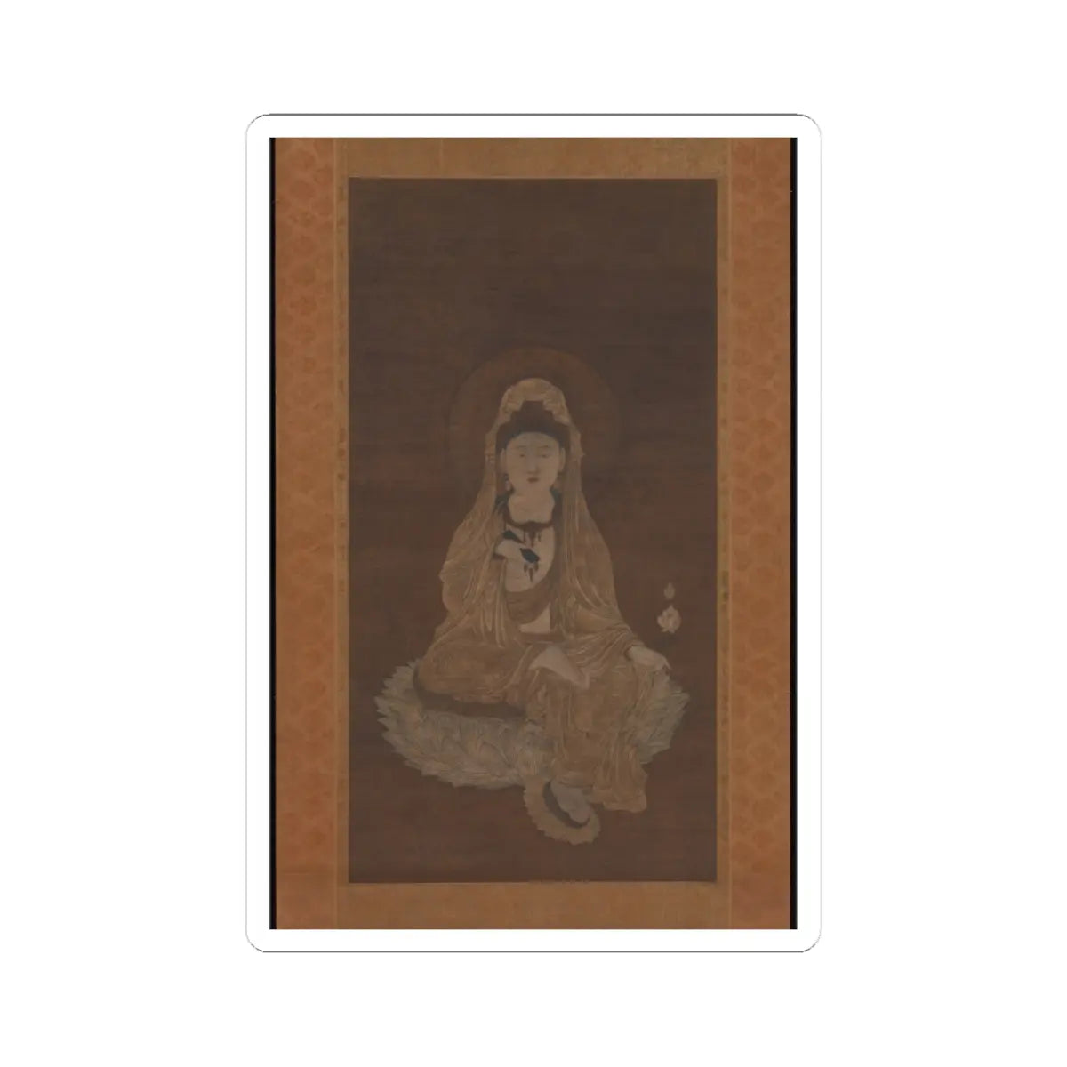 unknown - White-Robed Kannon - 13th century v1 - STICKER Vinyl Kiss-Cut Decal