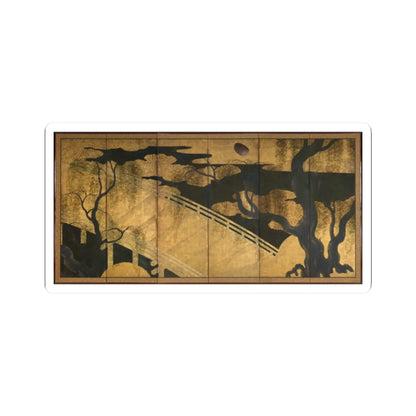 unknown - Willows and Bridge - early 17th century v1 - STICKER Vinyl Kiss-Cut Decal