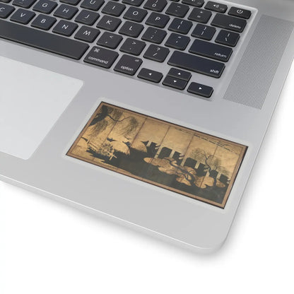 unknown - Willows and Bridge - early 17th century v2 - STICKER Vinyl Kiss-Cut Decal