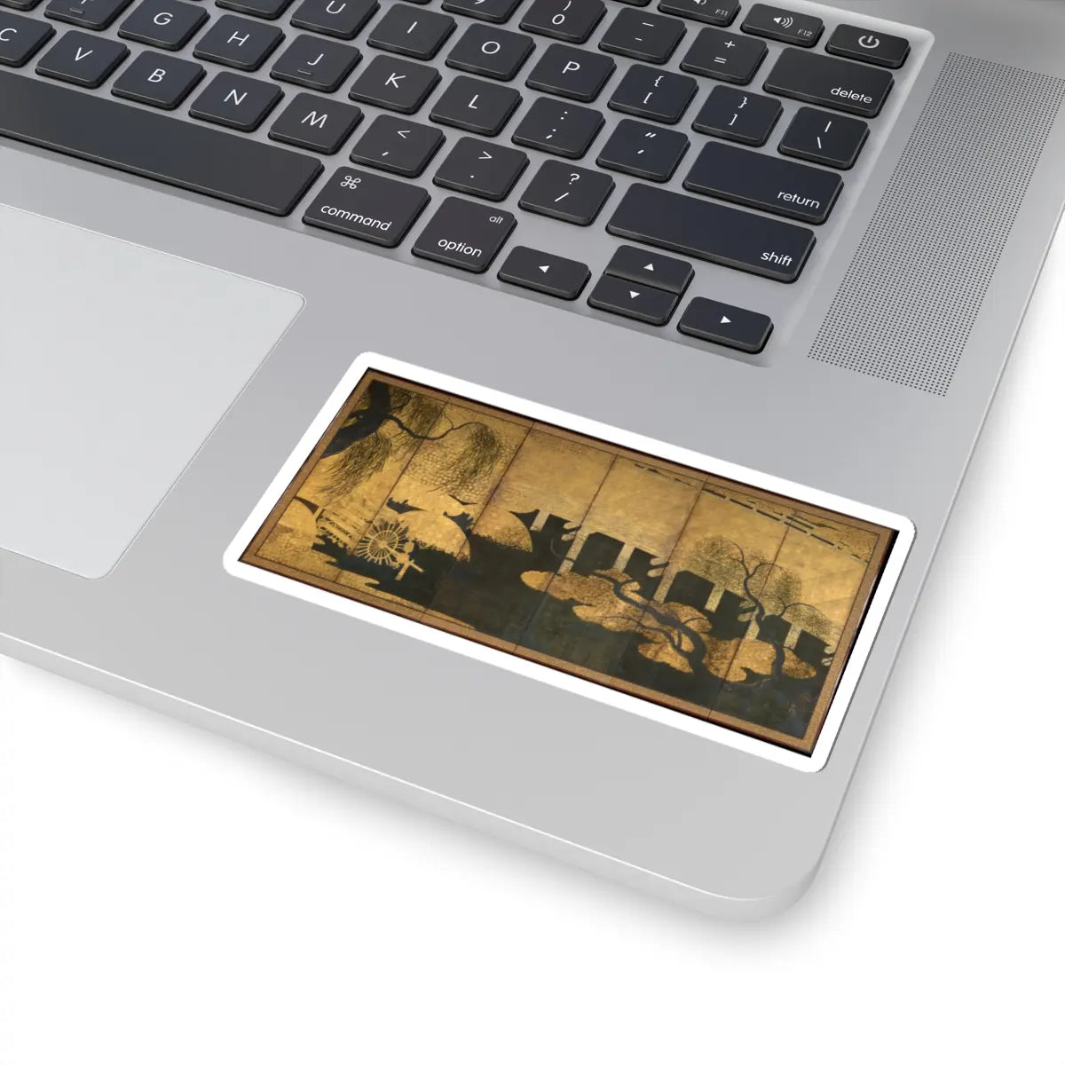 unknown - Willows and Bridge - early 17th century v2 - STICKER Vinyl Kiss-Cut Decal