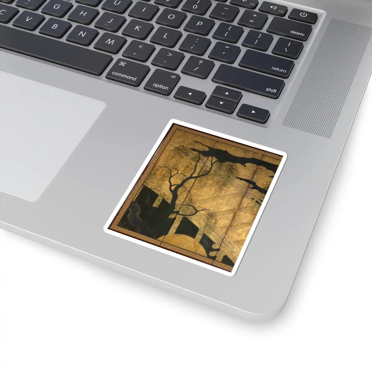 unknown - Willows and Bridge - early 17th century v3 - STICKER Vinyl Kiss-Cut Decal
