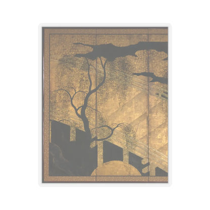 unknown - Willows and Bridge - early 17th century v3 - STICKER Vinyl Kiss-Cut Decal