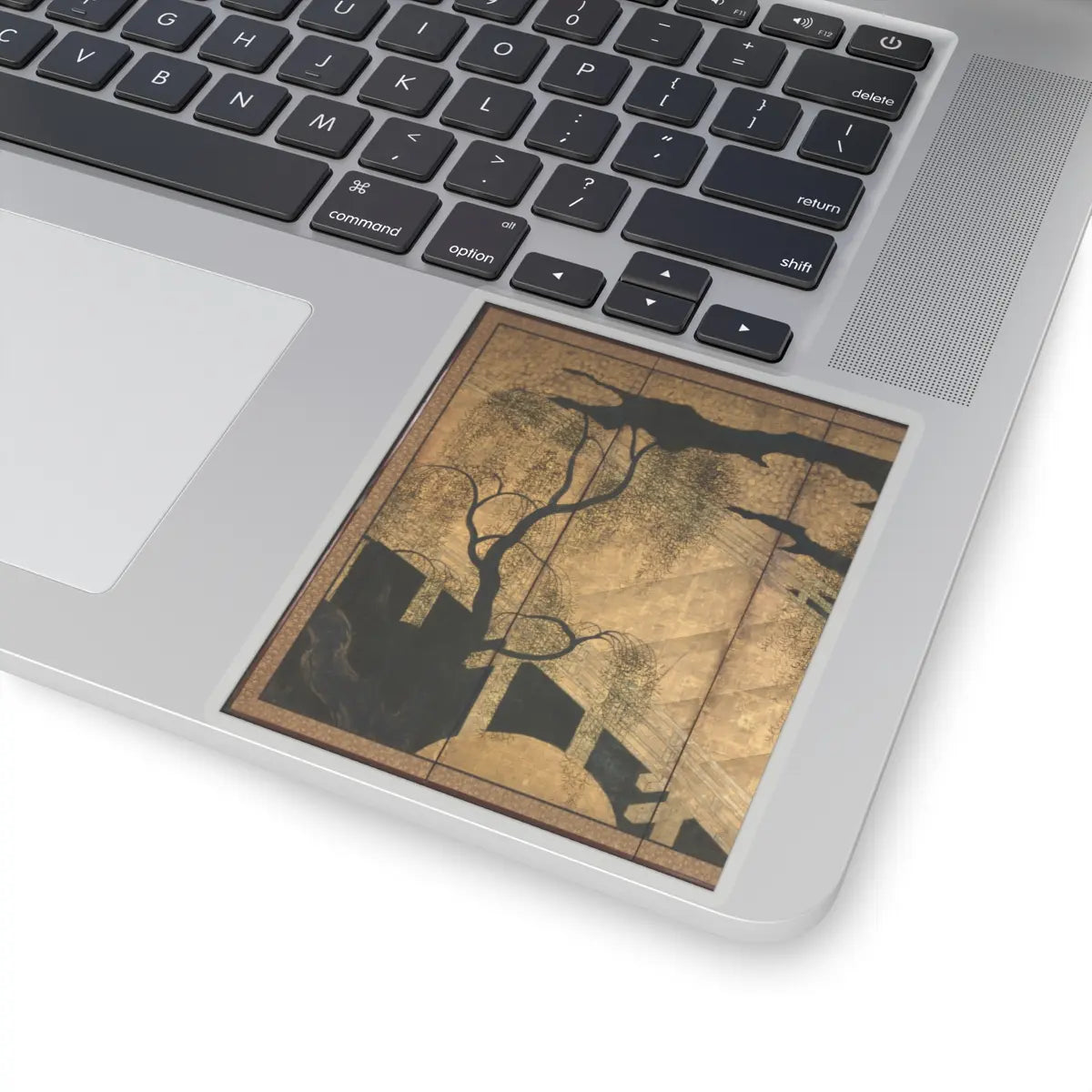 unknown - Willows and Bridge - early 17th century v3 - STICKER Vinyl Kiss-Cut Decal