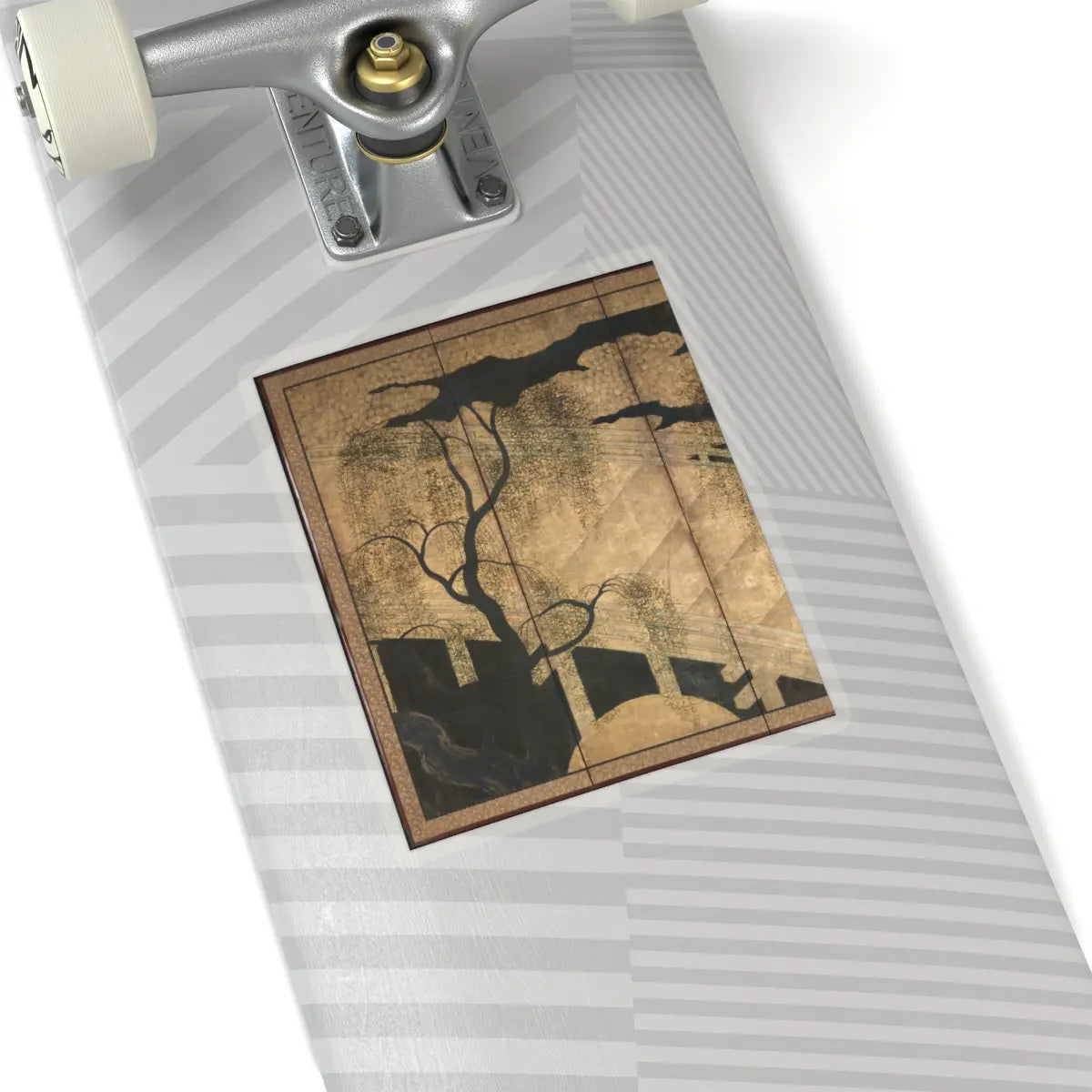unknown - Willows and Bridge - early 17th century v3 - STICKER Vinyl Kiss-Cut Decal