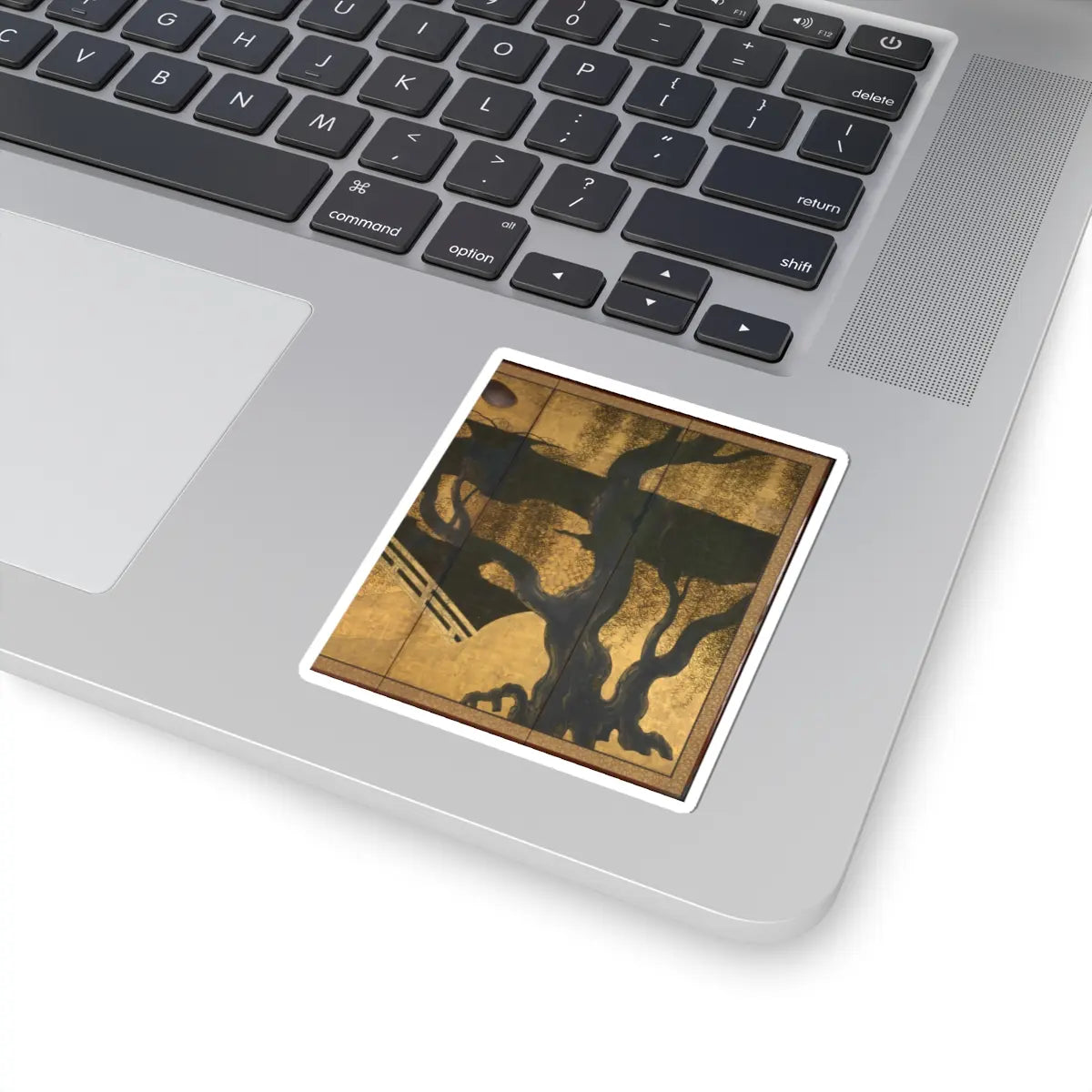 unknown - Willows and Bridge - early 17th century v5 - STICKER Vinyl Kiss-Cut Decal