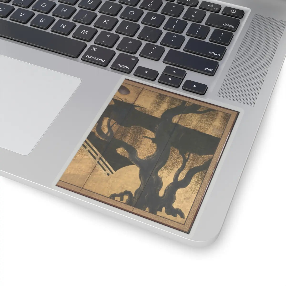 unknown - Willows and Bridge - early 17th century v5 - STICKER Vinyl Kiss-Cut Decal