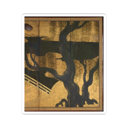 unknown - Willows and Bridge - early 17th century v5 - STICKER Vinyl Kiss-Cut Decal