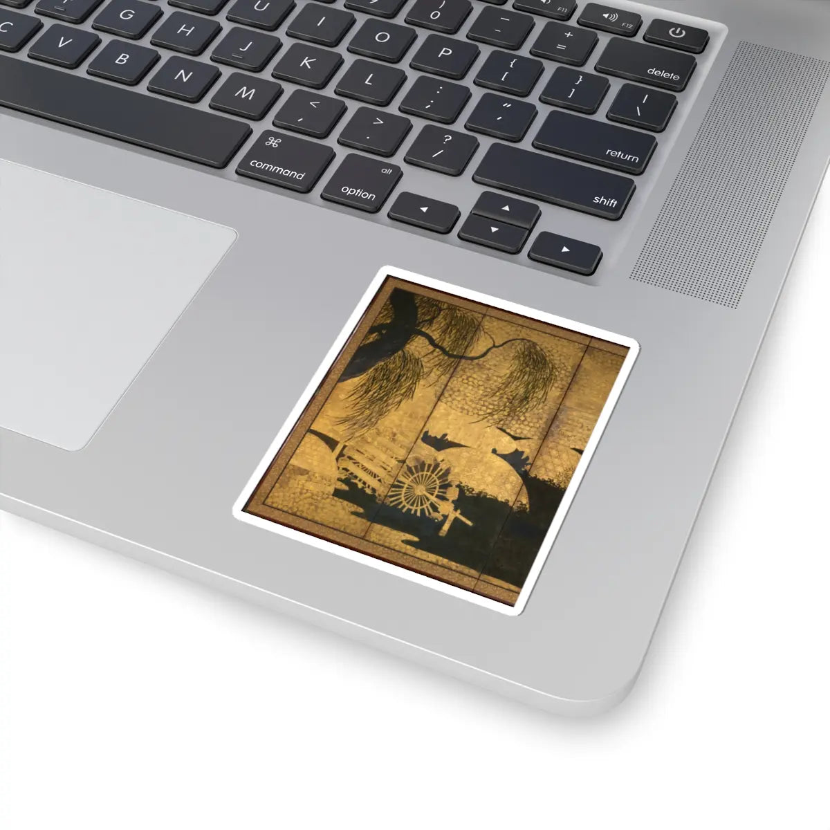 unknown - Willows and Bridge - early 17th century v6 - STICKER Vinyl Kiss-Cut Decal