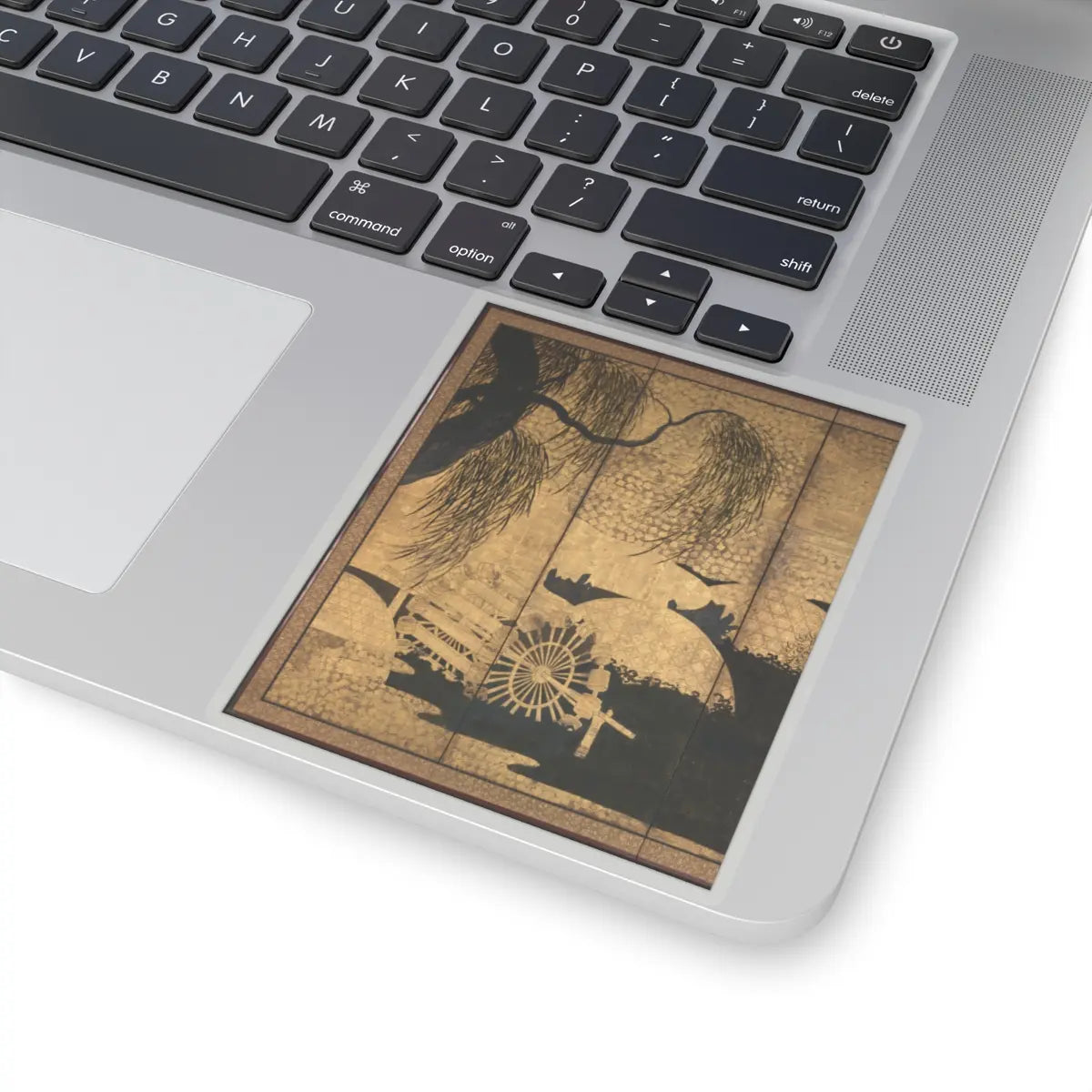 unknown - Willows and Bridge - early 17th century v6 - STICKER Vinyl Kiss-Cut Decal