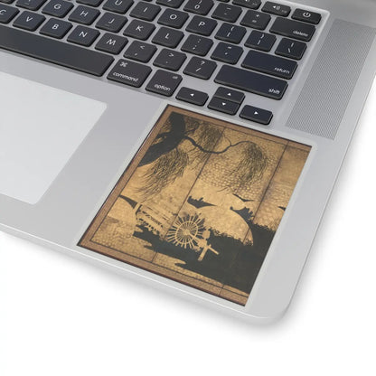 unknown - Willows and Bridge - early 17th century v6 - STICKER Vinyl Kiss-Cut Decal