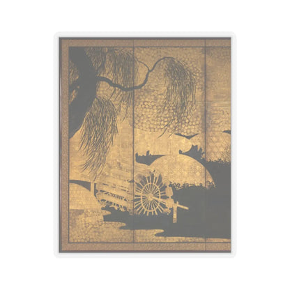 unknown - Willows and Bridge - early 17th century v6 - STICKER Vinyl Kiss-Cut Decal