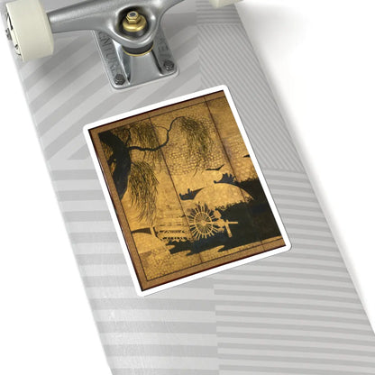 unknown - Willows and Bridge - early 17th century v6 - STICKER Vinyl Kiss-Cut Decal