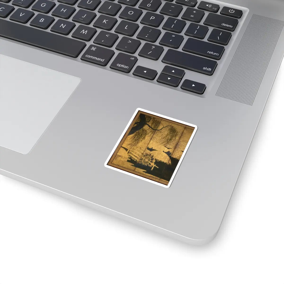 unknown - Willows and Bridge - early 17th century v6 - STICKER Vinyl Kiss-Cut Decal