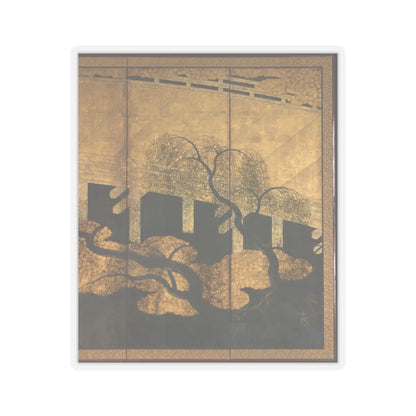 unknown - Willows and Bridge - early 17th century v8 - STICKER Vinyl Kiss-Cut Decal