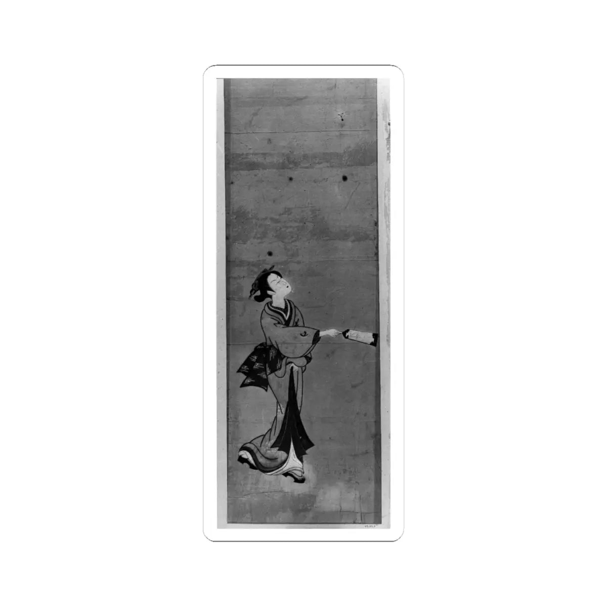 unknown - Woman Playing a New Year's Game of Battledore and Shuttlecock - 18th century - STICKER Vinyl Kiss-Cut Decal