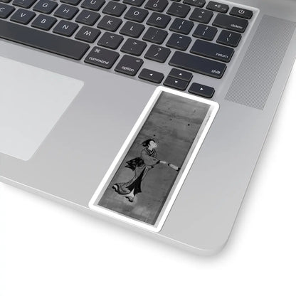 unknown - Woman Playing a New Year's Game of Battledore and Shuttlecock - 18th century - STICKER Vinyl Kiss-Cut Decal
