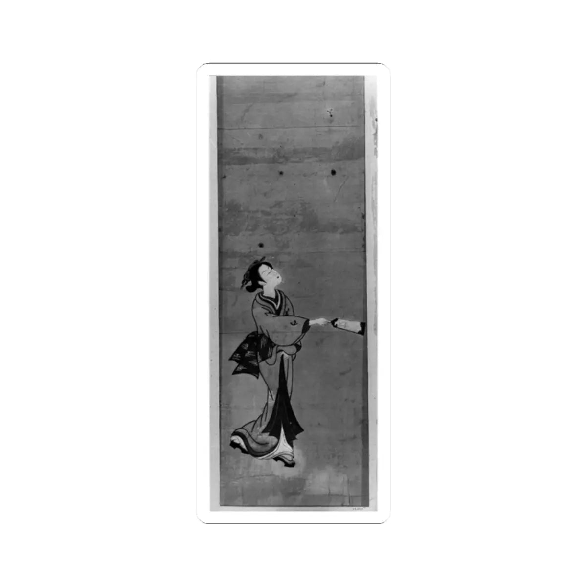 unknown - Woman Playing a New Year's Game of Battledore and Shuttlecock - 18th century - STICKER Vinyl Kiss-Cut Decal
