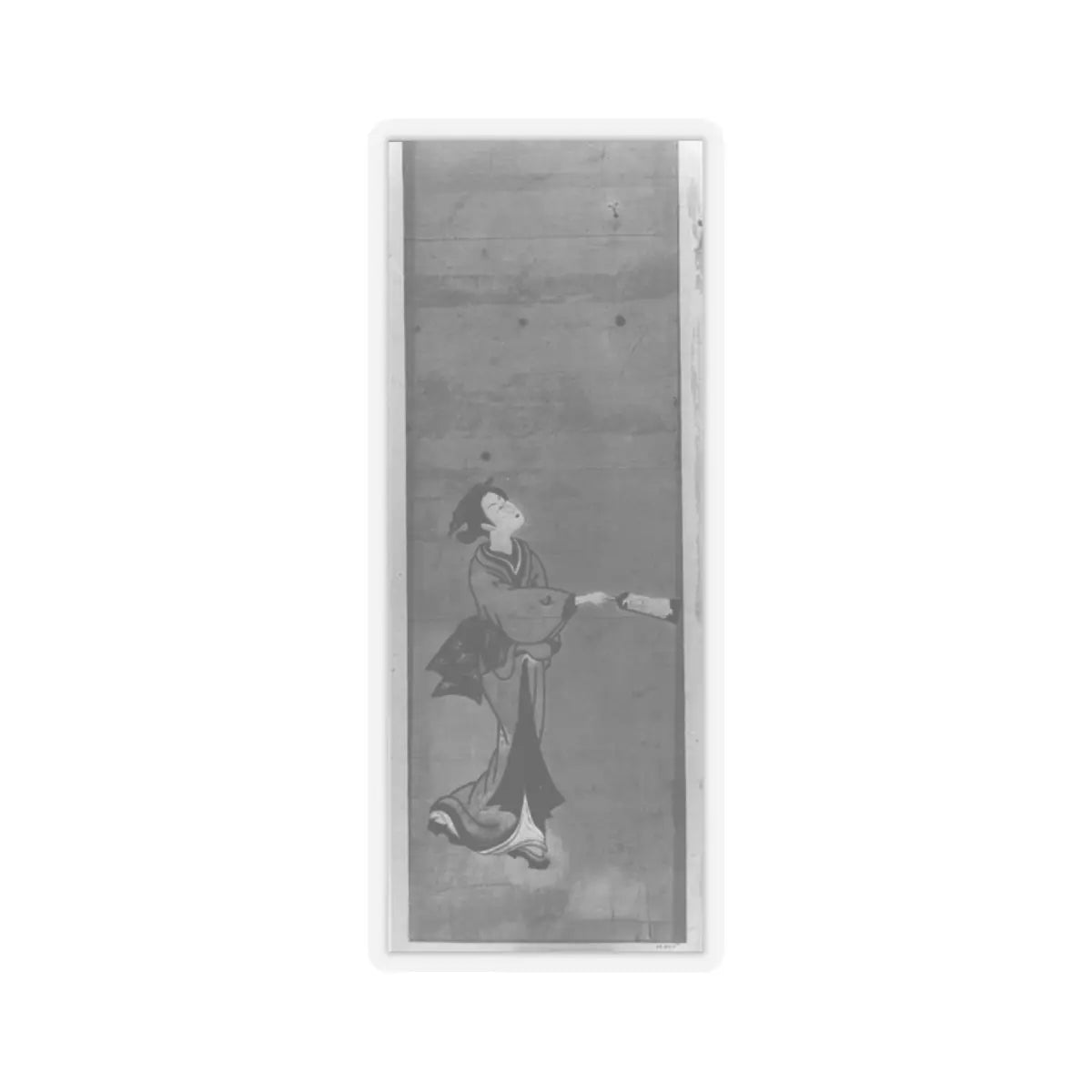 unknown - Woman Playing a New Year's Game of Battledore and Shuttlecock - 18th century - STICKER Vinyl Kiss-Cut Decal