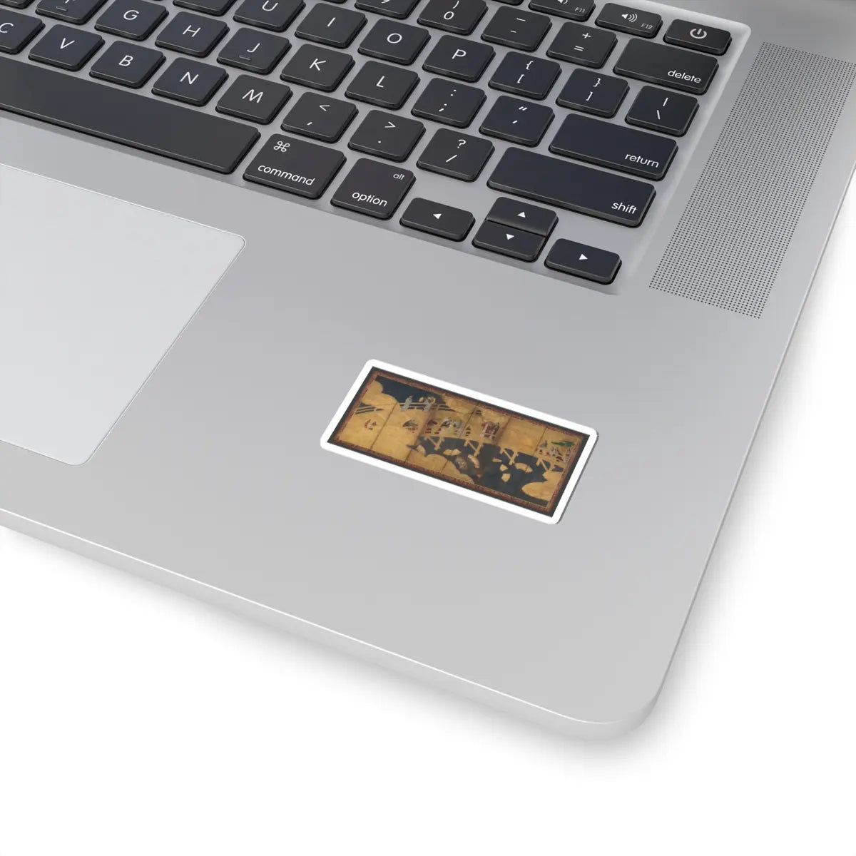 unknown - Women on a Bridge Tossing Fans into a River - early 17th century v1 - STICKER Vinyl Kiss-Cut Decal