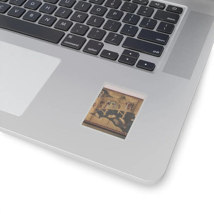 unknown - Women on a Bridge Tossing Fans into a River - early 17th century v3 - STICKER Vinyl Kiss-Cut Decal