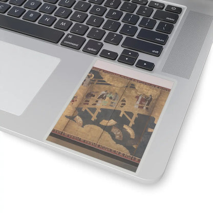 unknown - Women on a Bridge Tossing Fans into a River - early 17th century v3 - STICKER Vinyl Kiss-Cut Decal