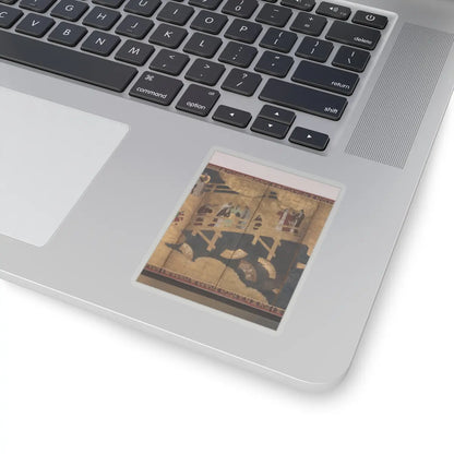 unknown - Women on a Bridge Tossing Fans into a River - early 17th century v3 - STICKER Vinyl Kiss-Cut Decal