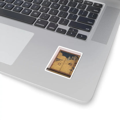 unknown - Women on a Bridge Tossing Fans into a River - early 17th century v4 - STICKER Vinyl Kiss-Cut Decal