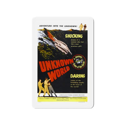 UNKNOWN WORLD 1951 Movie Poster - Refrigerator Magnet 3 Inch - The Sticker Space