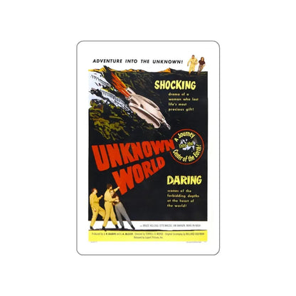 UNKNOWN WORLD 1951 Movie Poster STICKER Vinyl Die-Cut Decal 4 Inch - The Sticker Space