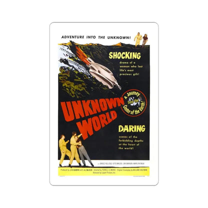 UNKNOWN WORLD 1951 Movie Poster - STICKER Vinyl Kiss-Cut Decal 3 Inch White - The Sticker Space