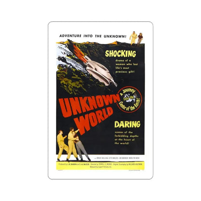 UNKNOWN WORLD 1951 Movie Poster - STICKER Vinyl Kiss-Cut Decal 4 Inch White - The Sticker Space