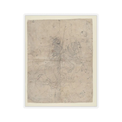unknown - Worship of Brijnathji and Svamini (recto); Equestrian Portrait (verso) - ca. 1800 v1 - STICKER Vinyl Kiss-Cut Decal