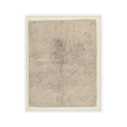 unknown - Worship of Brijnathji and Svamini (recto); Equestrian Portrait (verso) - ca. 1800 v1 - STICKER Vinyl Kiss-Cut Decal