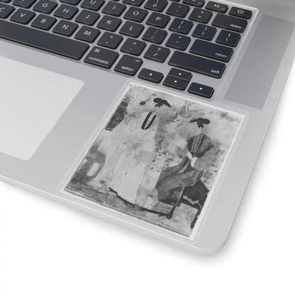 unknown - Young Women in a Garden - unknown - STICKER Vinyl Kiss-Cut Decal