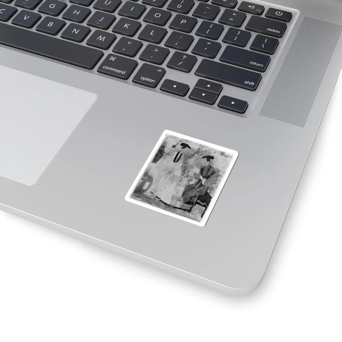 unknown - Young Women in a Garden - unknown - STICKER Vinyl Kiss-Cut Decal