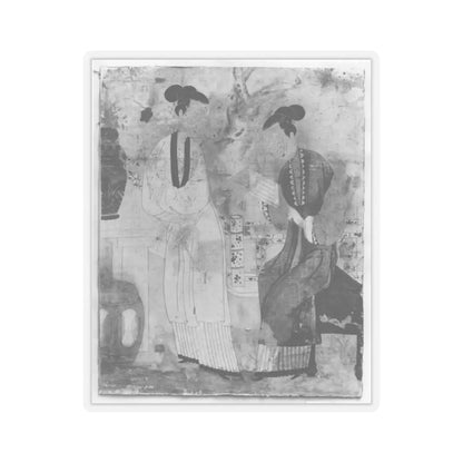 unknown - Young Women in a Garden - unknown - STICKER Vinyl Kiss-Cut Decal