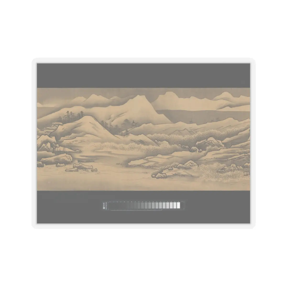 Unkoku Tōban - Landscape - 17th century v13 - STICKER Vinyl Kiss-Cut Decal