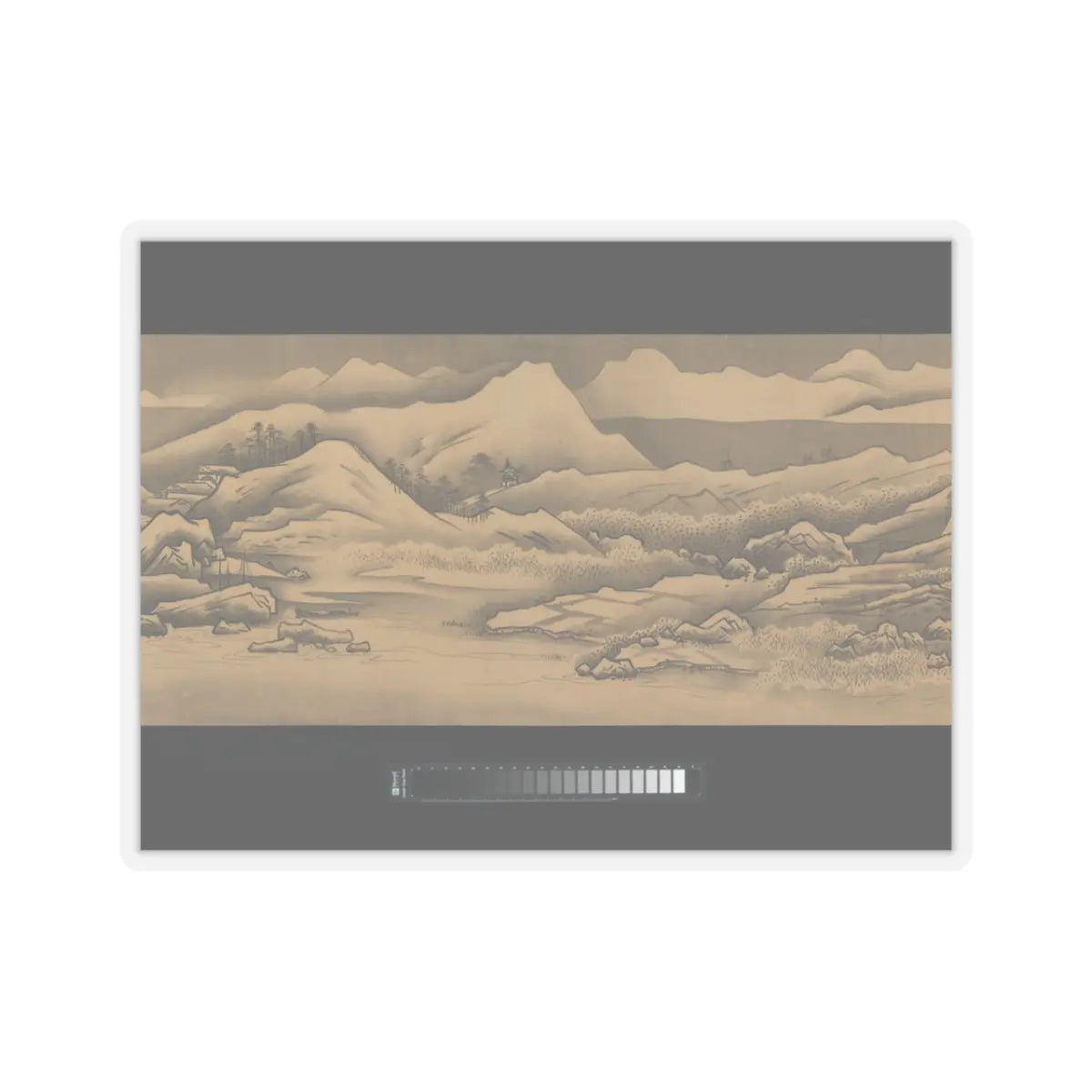 Unkoku Tōban - Landscape - 17th century v13 - STICKER Vinyl Kiss-Cut Decal
