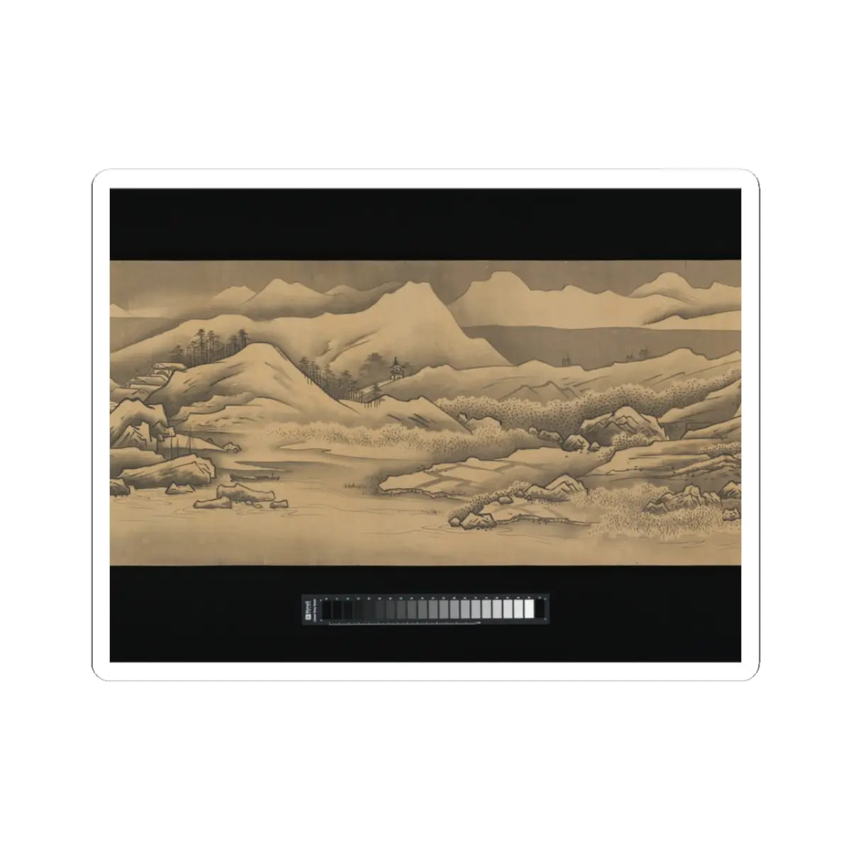 Unkoku Tōban - Landscape - 17th century v13 - STICKER Vinyl Kiss-Cut Decal