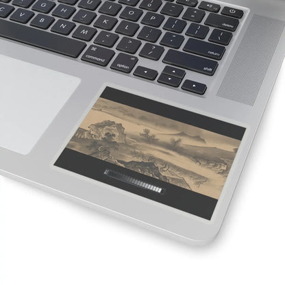 Unkoku Tōban - Landscape - 17th century v6 - STICKER Vinyl Kiss-Cut Decal