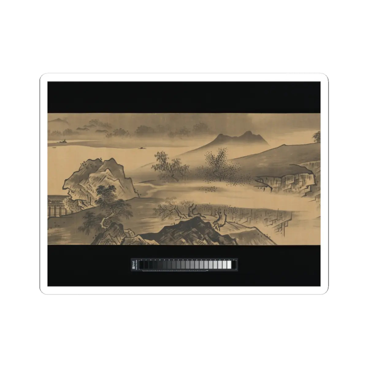 Unkoku Tōban - Landscape - 17th century v6 - STICKER Vinyl Kiss-Cut Decal