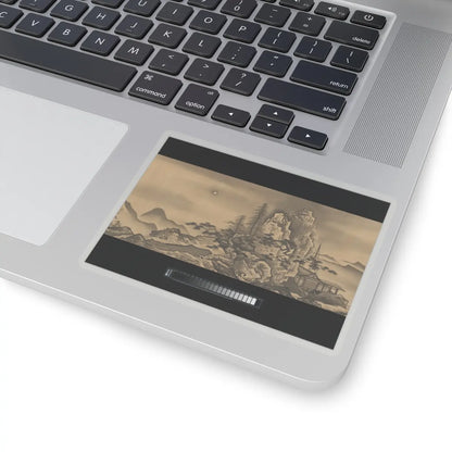 Unkoku Tōban - Landscape - 17th century v9 - STICKER Vinyl Kiss-Cut Decal