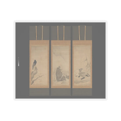 Unkoku Tōeki - Monk Zhaozhou and Dog, with Geese and Mynah - first half 17th century v2 - STICKER Vinyl Kiss-Cut Decal