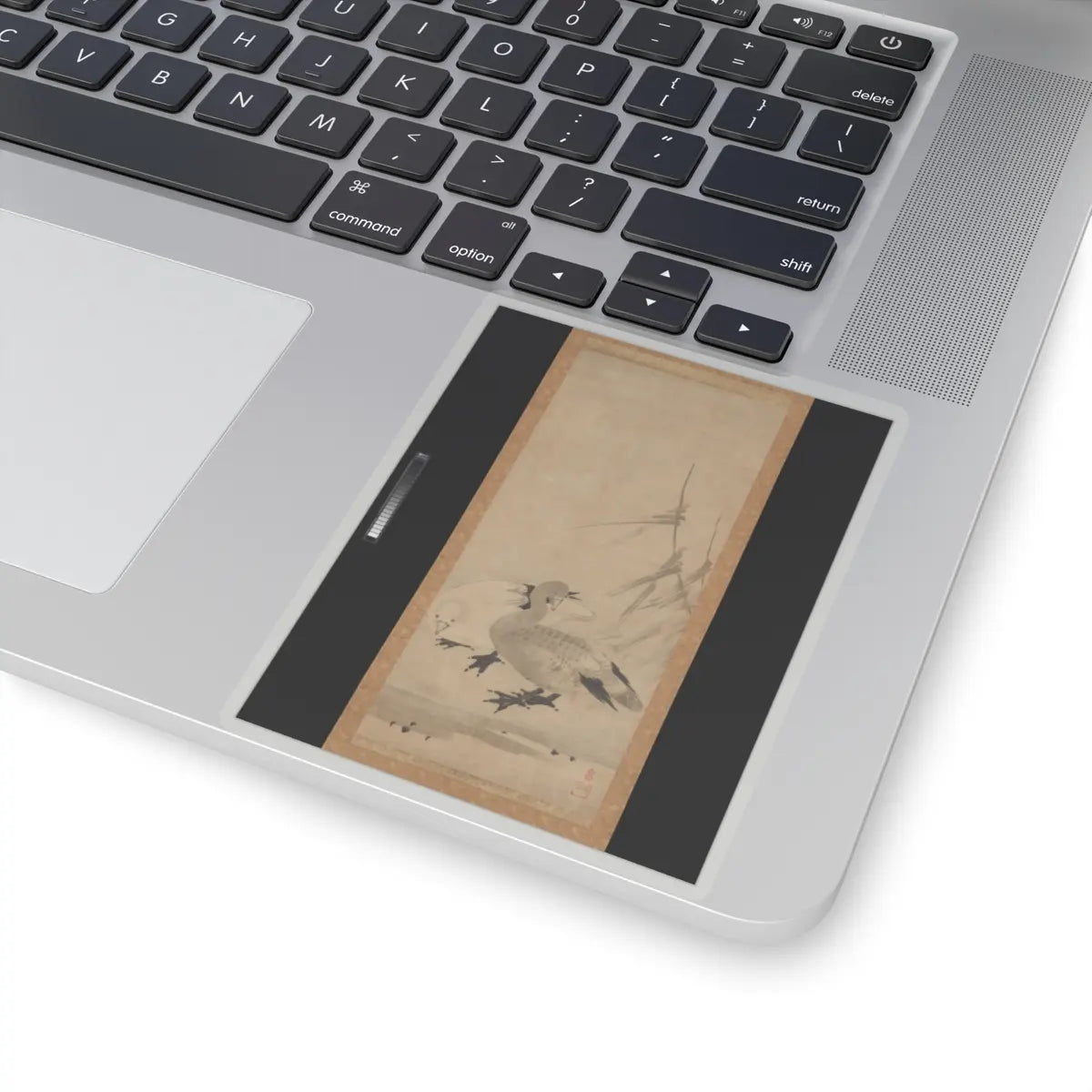 Unkoku Tōeki - Monk Zhaozhou and Dog, with Geese and Mynah - first half 17th century v3 - STICKER Vinyl Kiss-Cut Decal