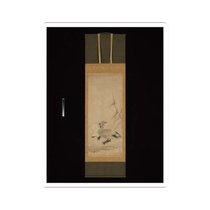 Unkoku Tōeki - Monk Zhaozhou and Dog, with Geese and Mynah - first half 17th century v4 - STICKER Vinyl Kiss-Cut Decal