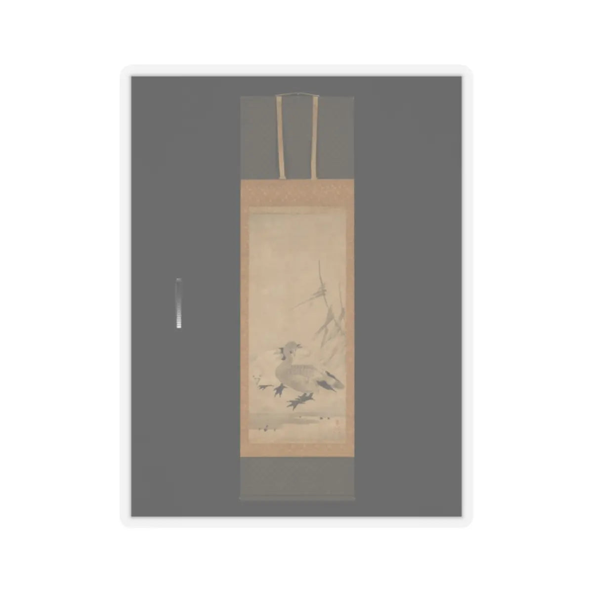 Unkoku Tōeki - Monk Zhaozhou and Dog, with Geese and Mynah - first half 17th century v4 - STICKER Vinyl Kiss-Cut Decal