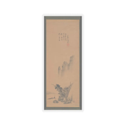 Unkoku Tōeki - Zen Master with Meditation Staff, and Chinese-Style Landscapes - probably late 1620s–1644 v2 - STICKER Vinyl Kiss-Cut Decal