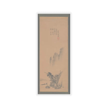 Unkoku Tōeki - Zen Master with Meditation Staff, and Chinese-Style Landscapes - probably late 1620s–1644 v2 - STICKER Vinyl Kiss-Cut Decal