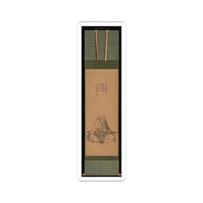 Unkoku Tōeki - Zen Master with Meditation Staff, and Chinese-Style Landscapes - probably late 1620s–1644 v5 - STICKER Vinyl Kiss-Cut Decal