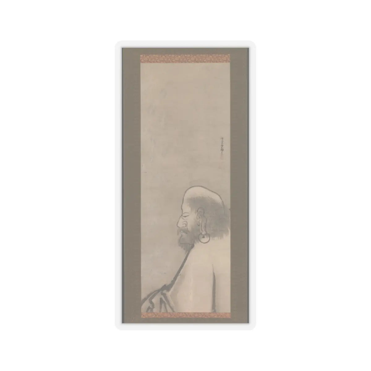 Unkoku Tōgan - Portrait of Daruma - early 17th century v1 - STICKER Vinyl Kiss-Cut Decal